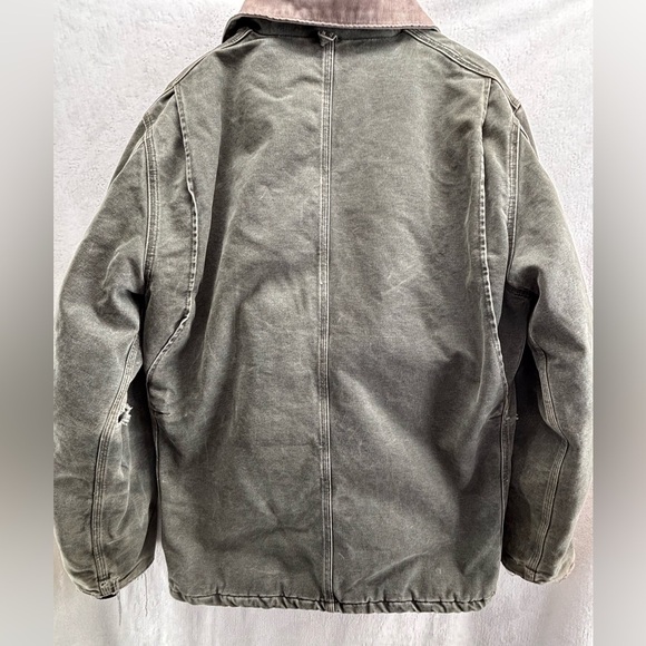 Vintage Carhartt Men's Sandstone Black Quilt Lined Gray Jacket Size XL - Picture 5 of 11